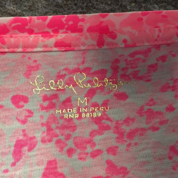 Lilly Pulitzer Ziva Top Pink Shandy Invest a Gator Women’s Size Medium - Picture 4 of 4
